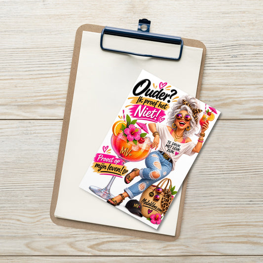 Grappige Verjaardagskaart voor Haar – Ouder? Ik Proef Het Niet! – productafbeelding 2
