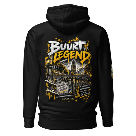 Utrecht Hoodie Unisex – Buurt Legend Streetwear – achteraanzicht 2