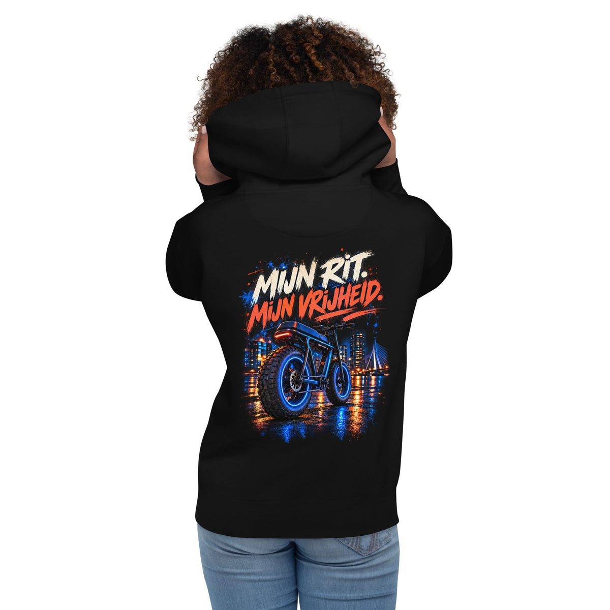 Fatbike Hoodie Unisex – Mijn Rit, Mijn Vrijheid – achteraanzicht 6