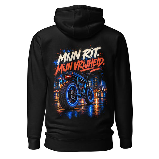 Fatbike Hoodie Unisex – Mijn Rit, Mijn Vrijheid – achteraanzicht 2