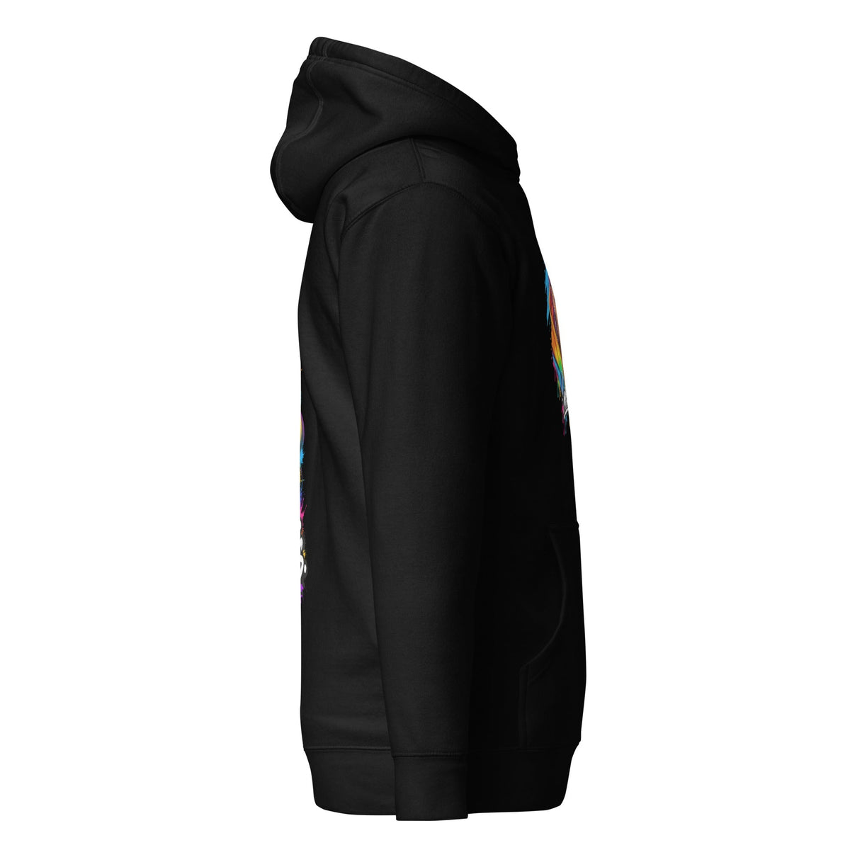 Kleurrijke Urban Hoodie – Mijn Stijl, Mijn Vibes – rechterzijaanzicht