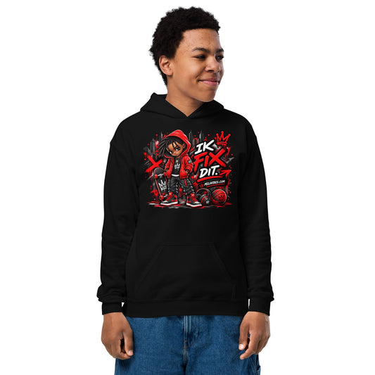 Stoere Jongens Hoodie – Ik Fix Dit – linkerzijaanzicht