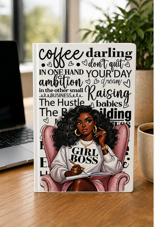 Girl Boss A5 notitieboek cadeauset voor haar – voorkant
