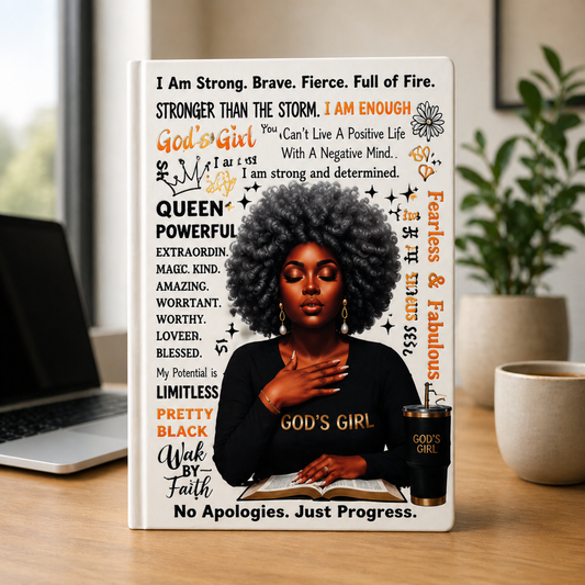 God’s Girl A5 notitieboek cadeauset voor haar – voorkant