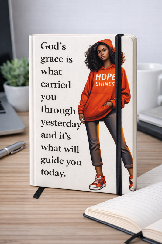 God’s Grace A5 notitieboek cadeauset voor haar – voorkant