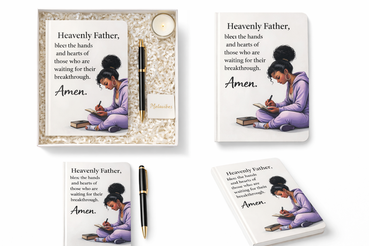 Heavenly Father A5 notitieboek cadeauset voor haar – detail