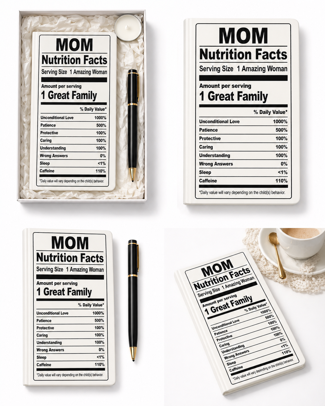 Mom A5 notitieboek cadeauset voor haar – detail
