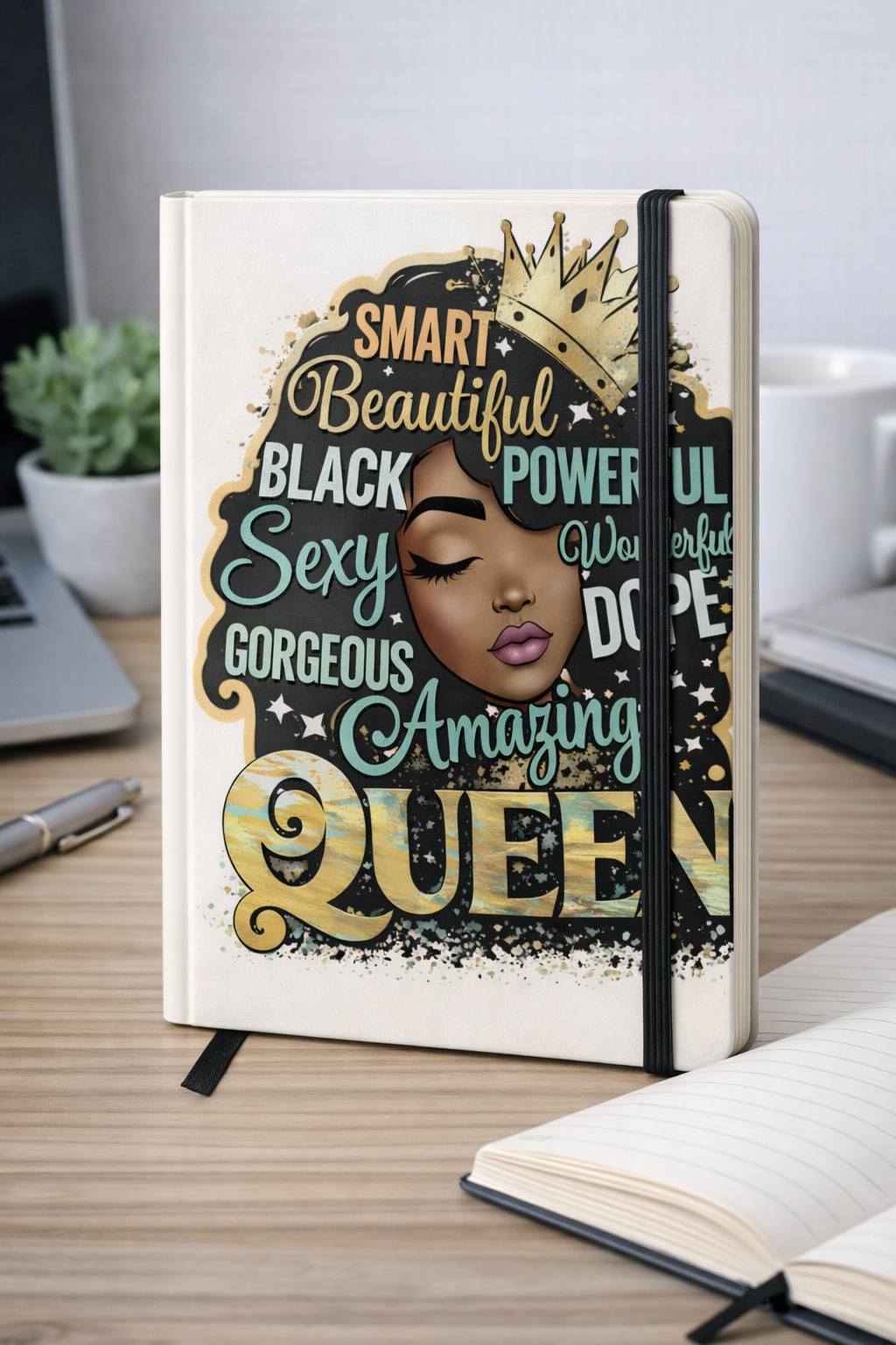 Queen A5 notitieboek cadeauset voor haar – voorkant