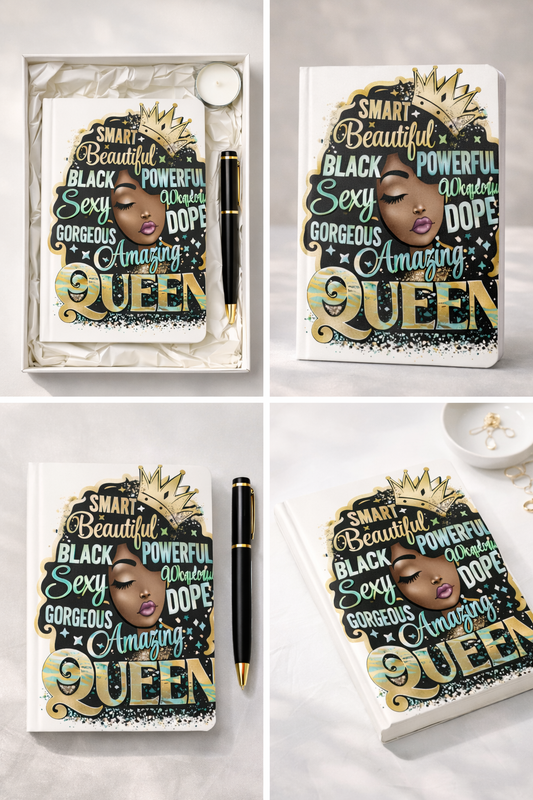 Queen A5 notitieboek cadeauset voor haar – detail