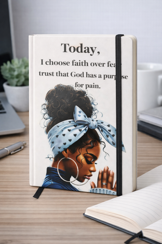Today I Choose Faith Over Fear A5 notitieboek cadeauset – voorkant