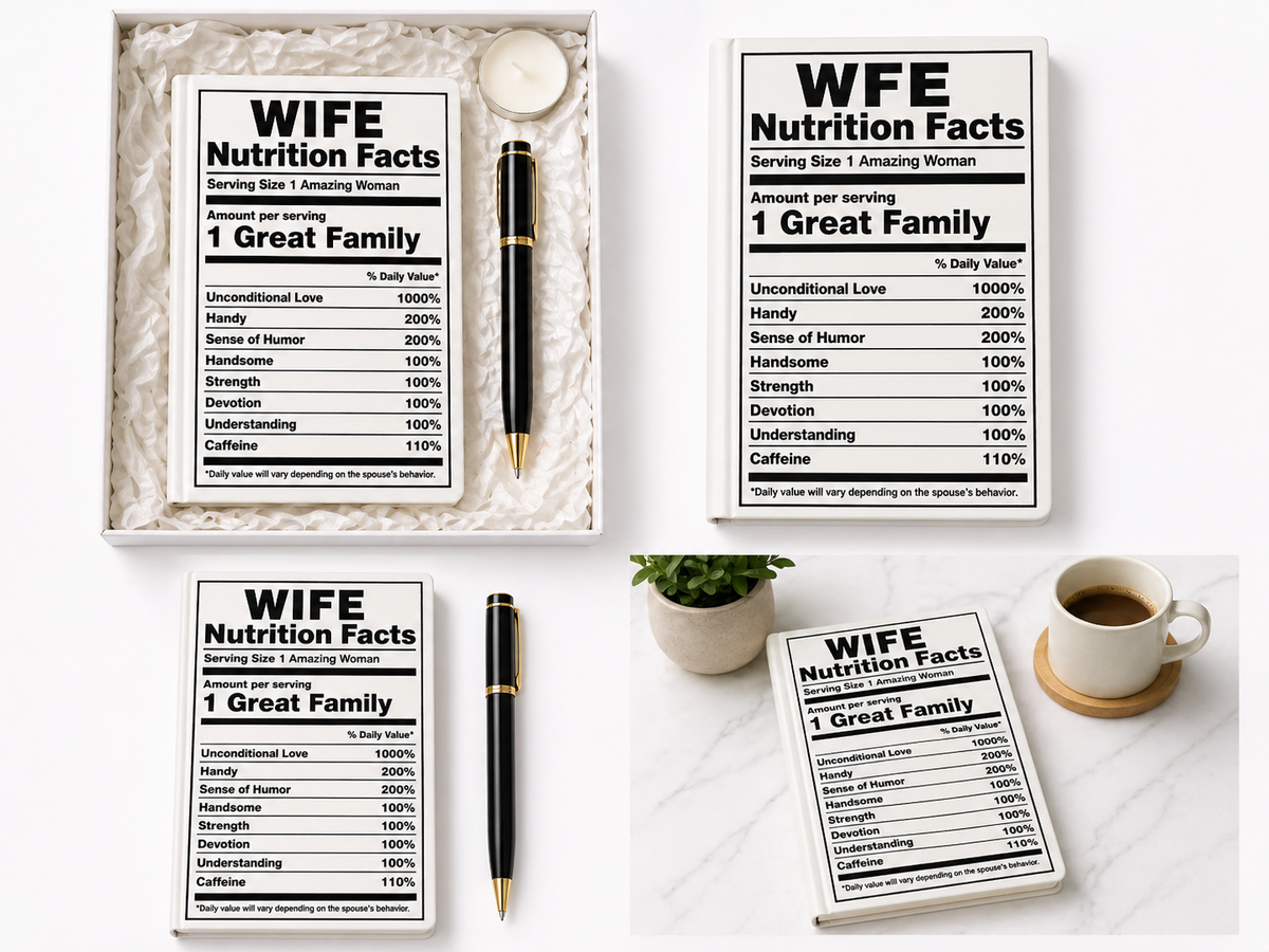 Wife A5 notitieboek cadeauset voor haar – detail