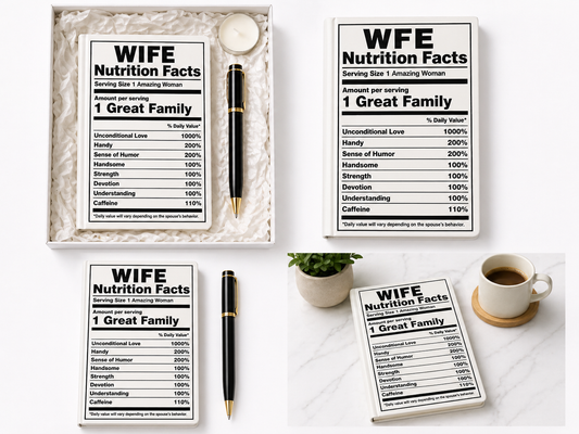 Wife A5 notitieboek cadeauset voor haar – detail