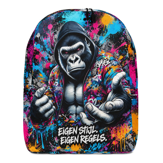 Stoere urban gorilla rugzak van MelaVibes – vooraanzicht