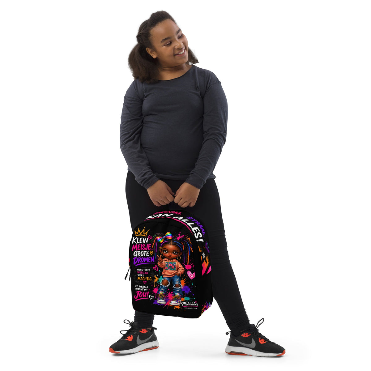 Kleurrijke schoolrugzak voor meisjes met Grote Dromen design
