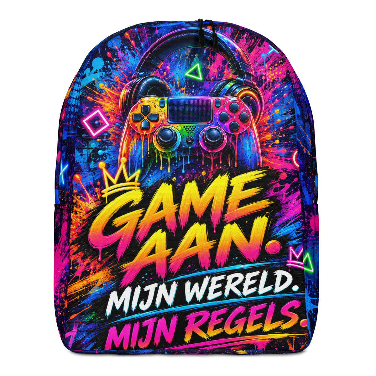 Kleurrijke gaming rugzak voor kids – Game Aan vooraanzicht