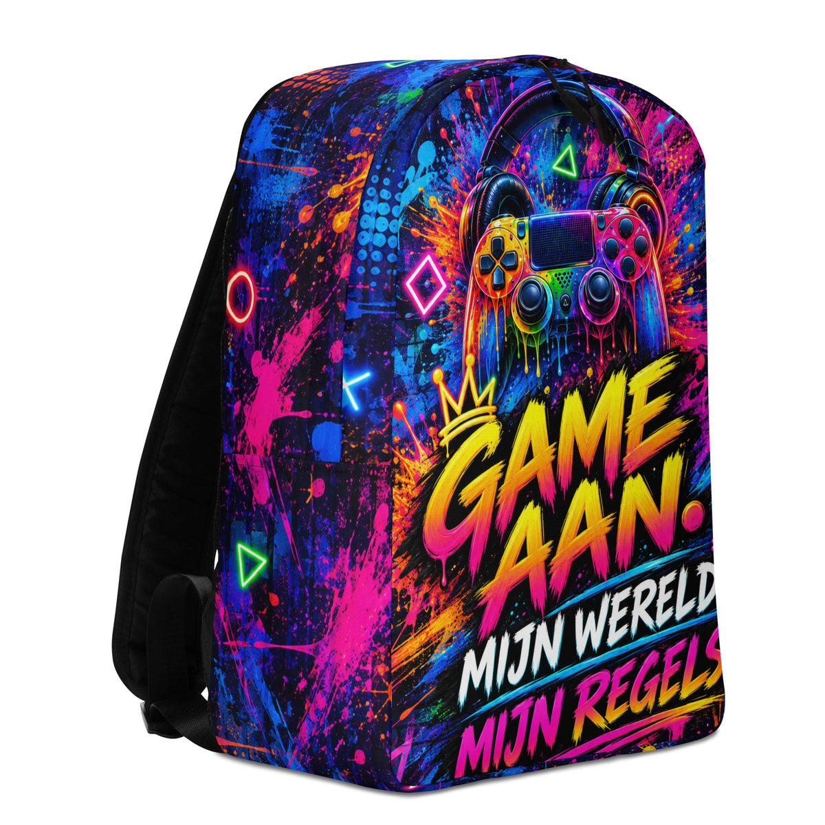 Kleurrijke gamer rugzak – rechterzijaanzicht