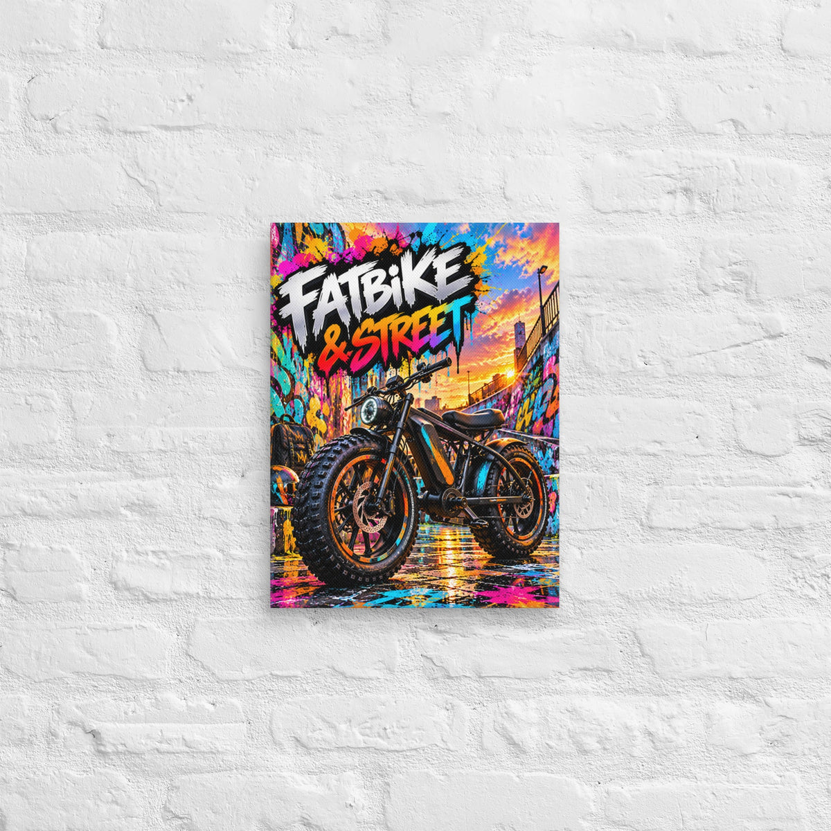Fatbike Canvas – Urban Graffiti Wanddecoratie – canvas detail 1