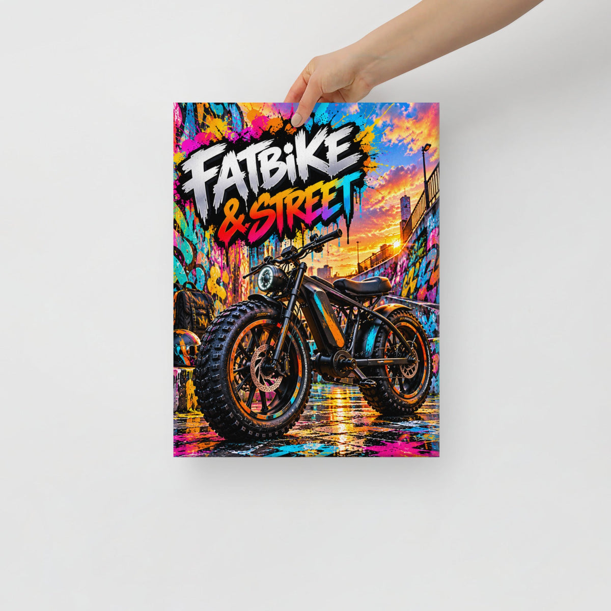 Fatbike Canvas – Urban Graffiti Wanddecoratie – canvas detail 3