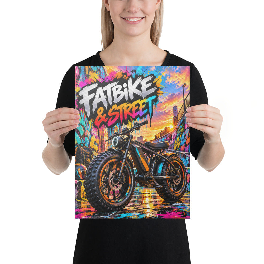 Fatbike Canvas – Urban Graffiti Wanddecoratie – canvas detail 5