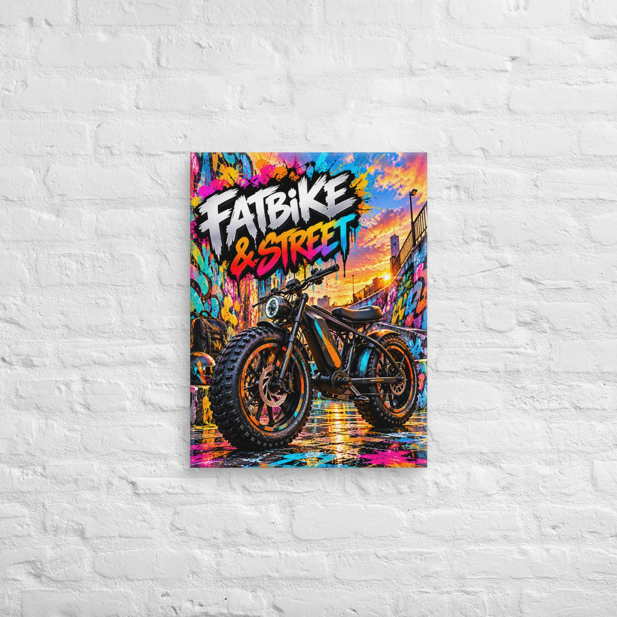 Fatbike Canvas – Urban Graffiti Wanddecoratie – canvas detail 2