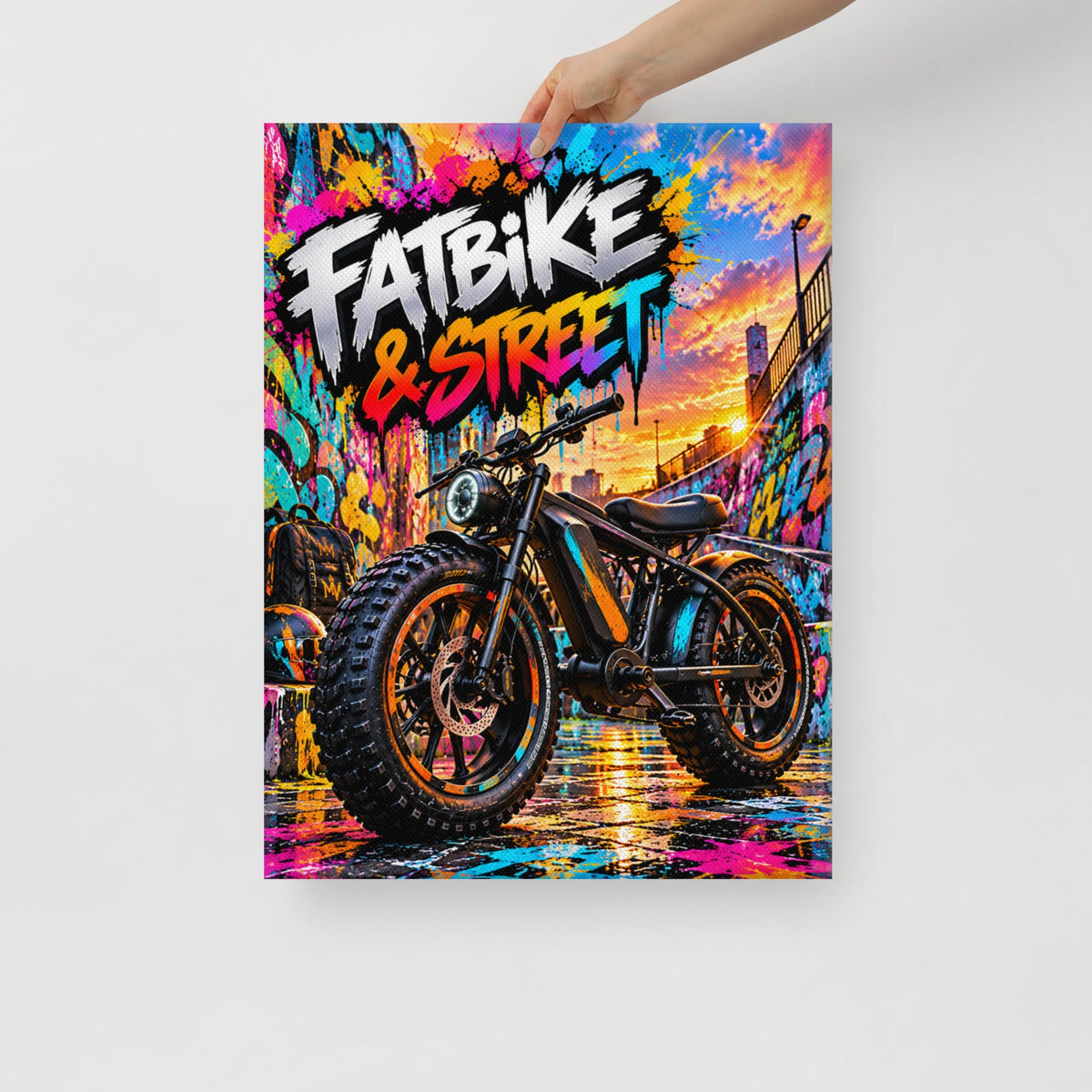 Fatbike Canvas – Urban Graffiti Wanddecoratie – canvas detail 4