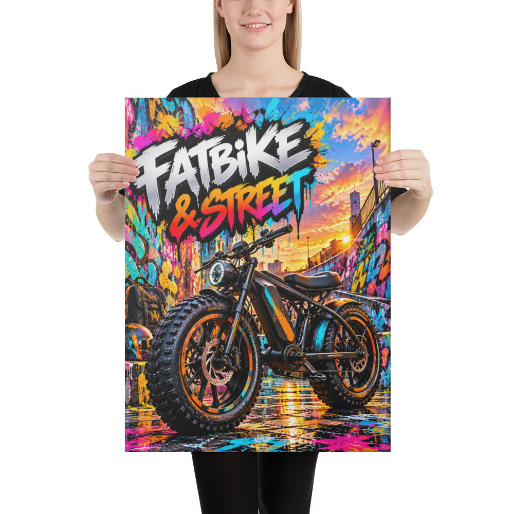 Fatbike Canvas – Urban Graffiti Wanddecoratie – canvas detail 6