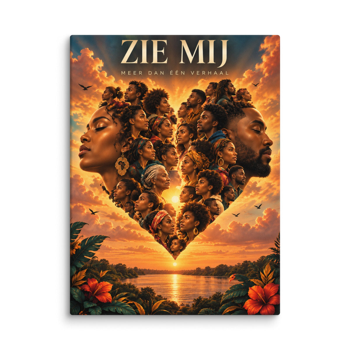 Inclusieve Familie Wanddecoratie – Zie Mij Canvas – interieur mockup