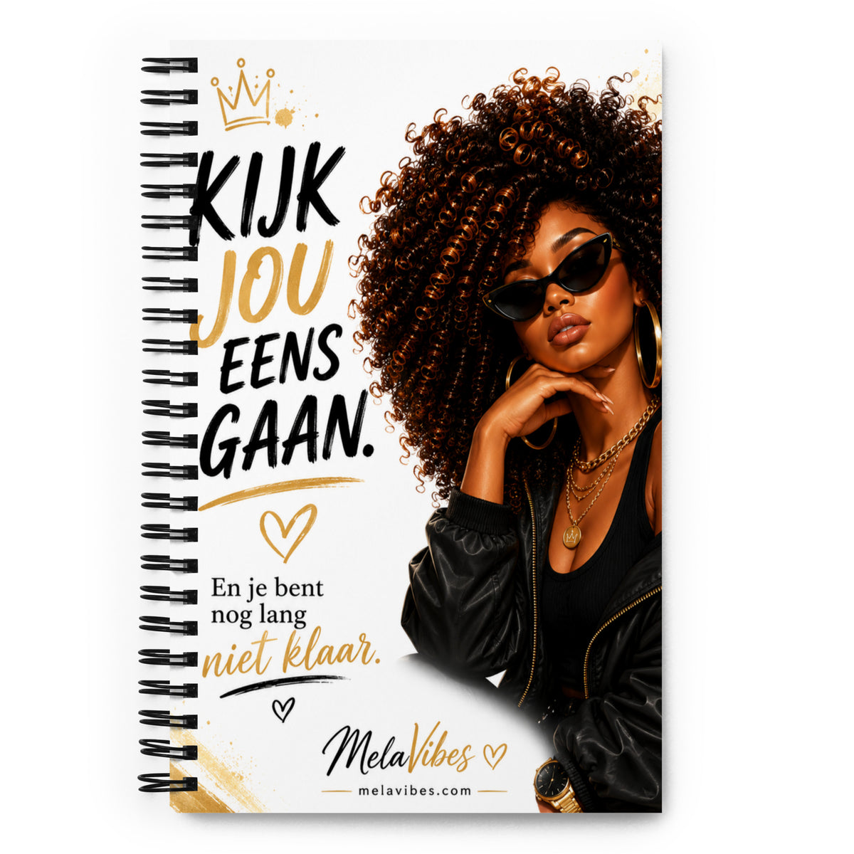 MelaVibes Kijk Jou Eens Gaan – Spiraalnotitieboek – voorkant