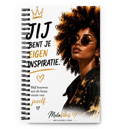 MelaVibes Jij Bent Je Eigen Inspiratie – Spiraalnotitieboek – voorkant