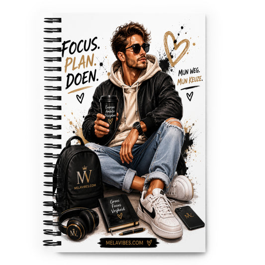 MelaVibes Plan Doen | Notitieboek voor mannen – voorkant