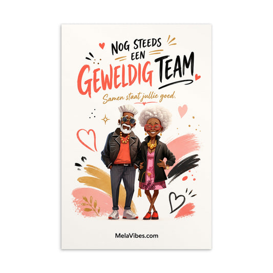 Jubileumkaart – Nog Steeds een Geweldig Team – voorkant