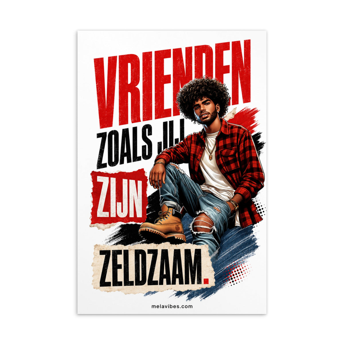 Vriendschapskaart voor Hem – Vrienden Zoals Jij Zijn Zeldzaam – voorkant