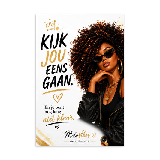 Felicitatiekaart voor Haar – Kijk Jou Eens Gaan – voorkant
