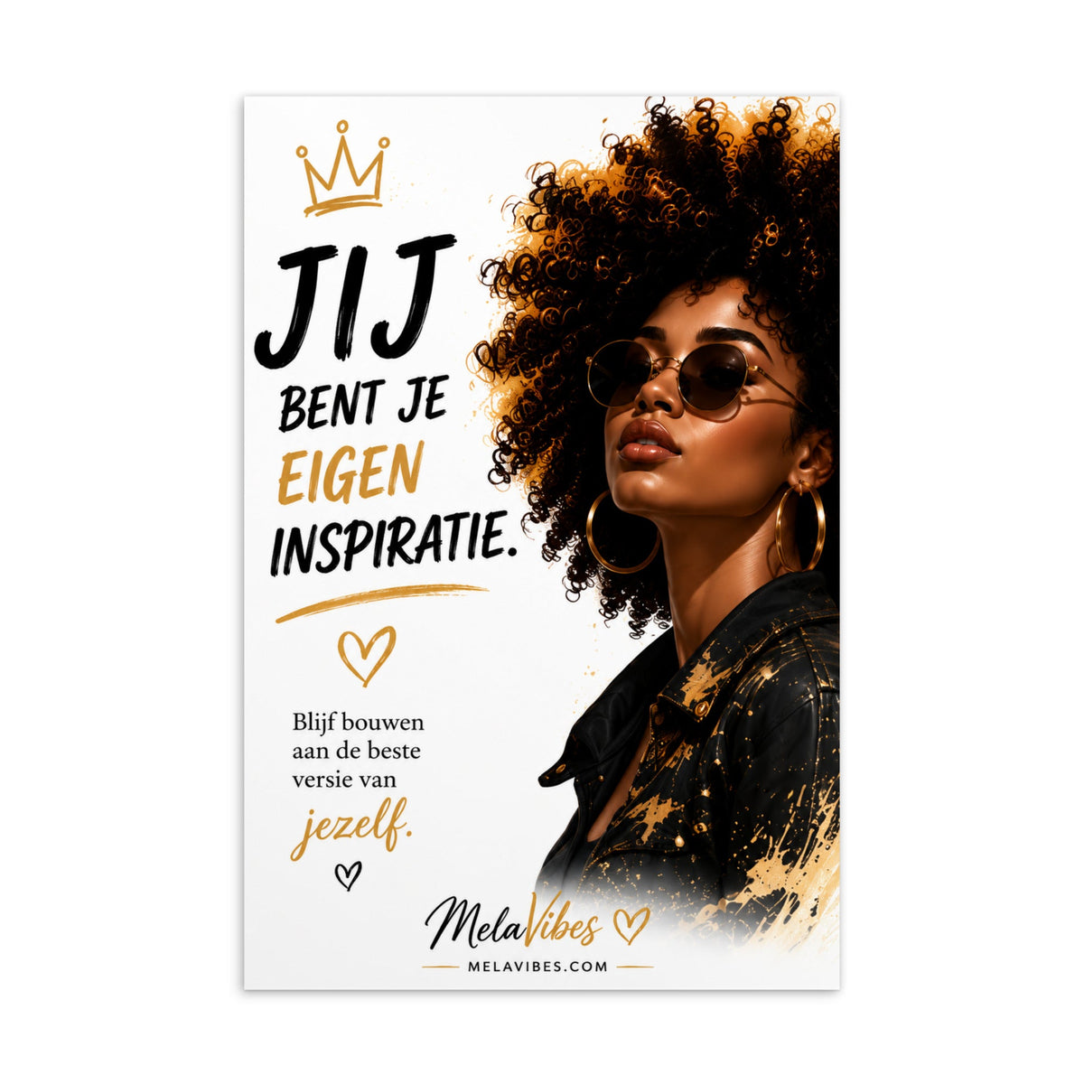 Motiverende Kaart voor Haar – Jij Bent Je Eigen Inspiratie – voorkant