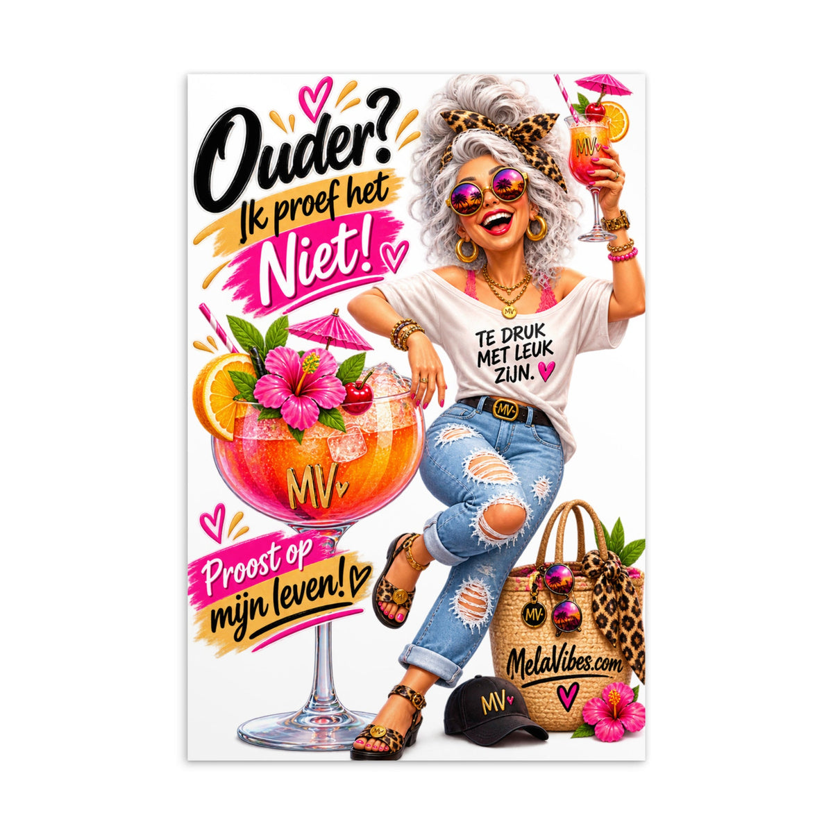 Grappige Verjaardagskaart voor Haar – Ouder? Ik Proef Het Niet! – voorkant