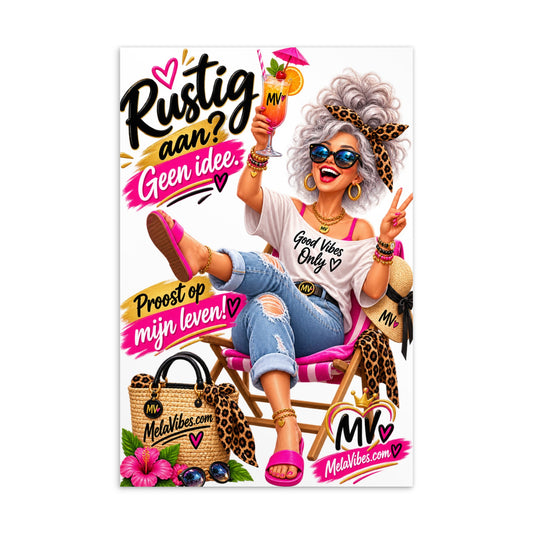 Grappige Kaart voor Haar – Rustig Aan? Geen Idee – voorkant
