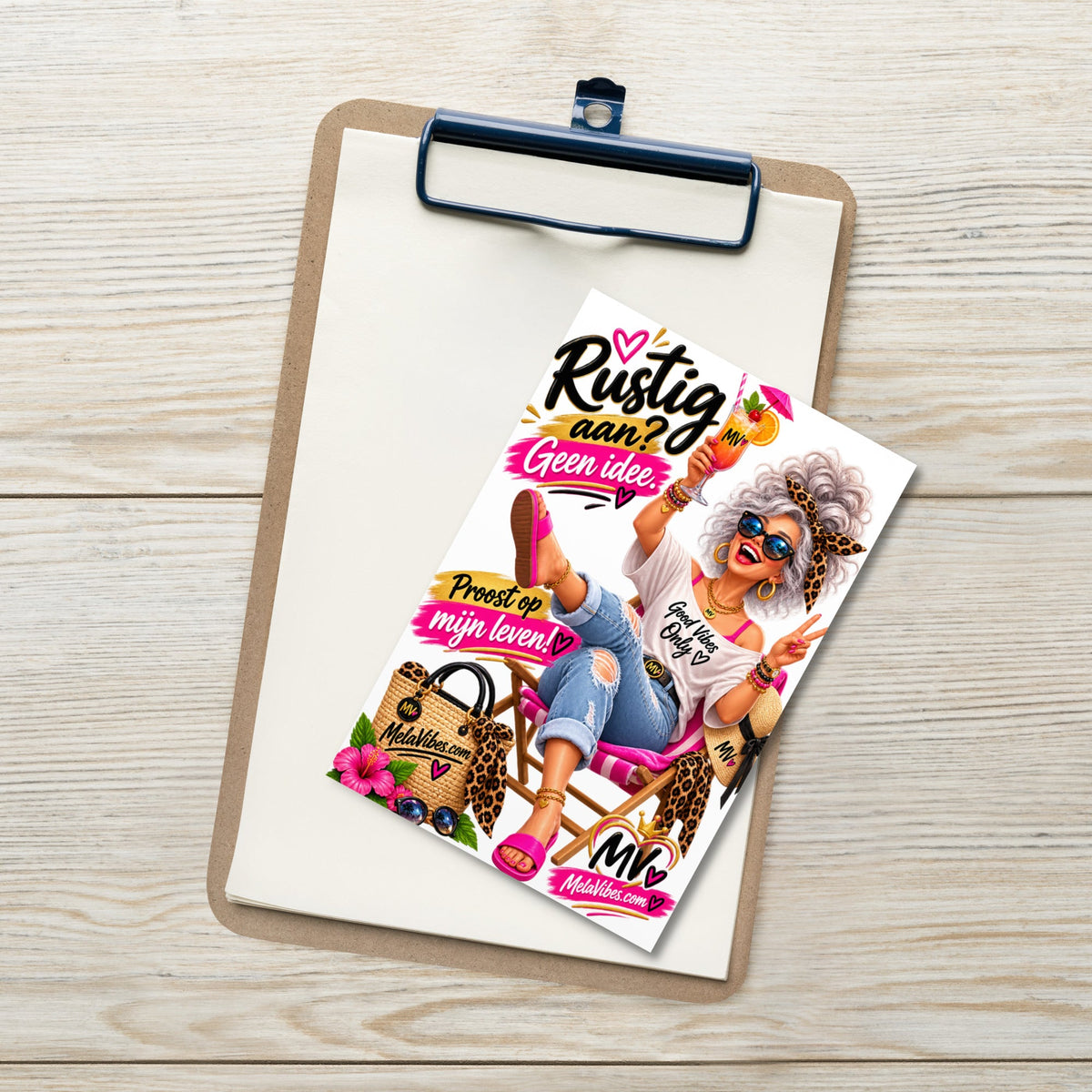 Grappige Kaart voor Haar – Rustig Aan? Geen Idee – productafbeelding 3