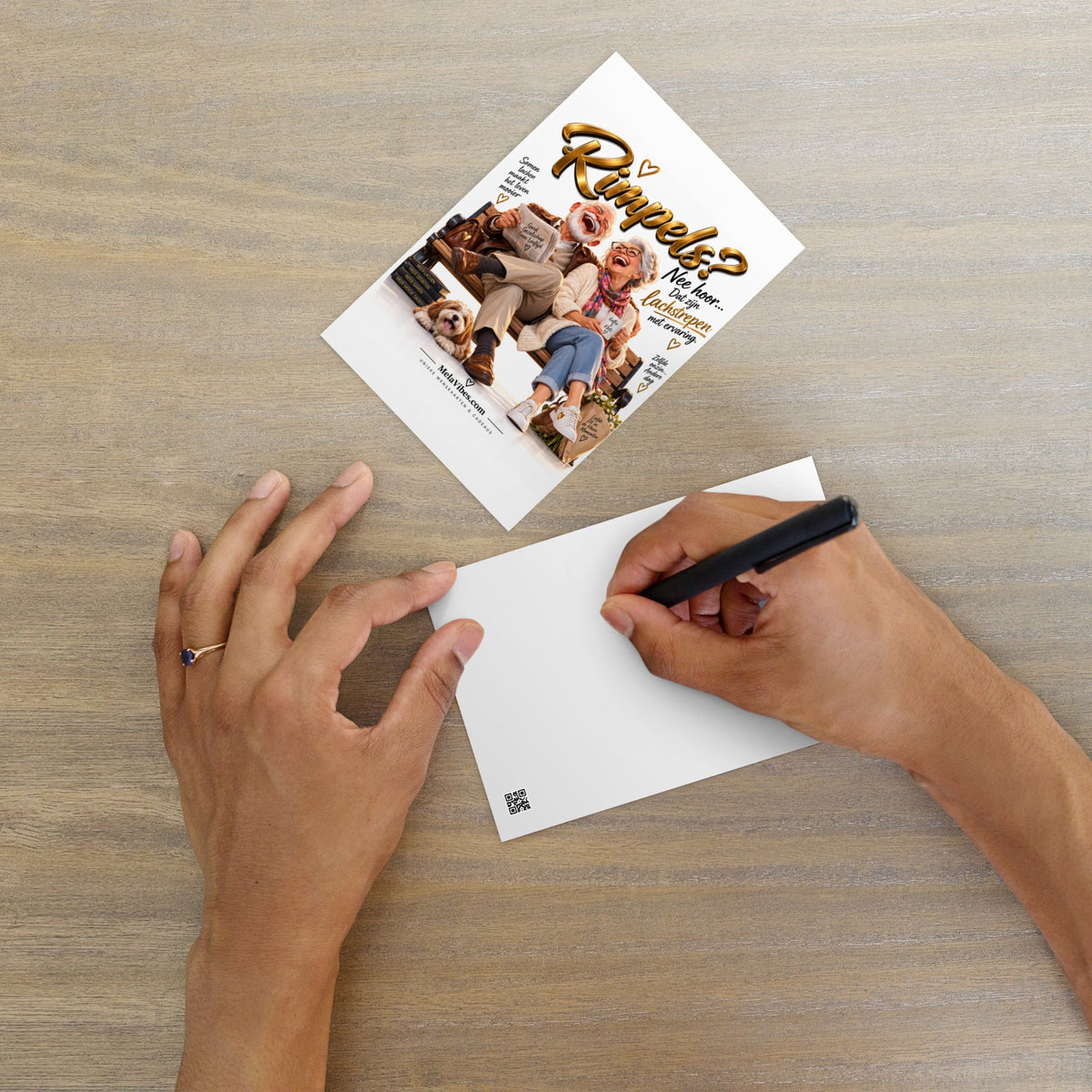 Grappige Verjaardagskaart – Rimpels Zijn Lachstrepen – productafbeelding 4