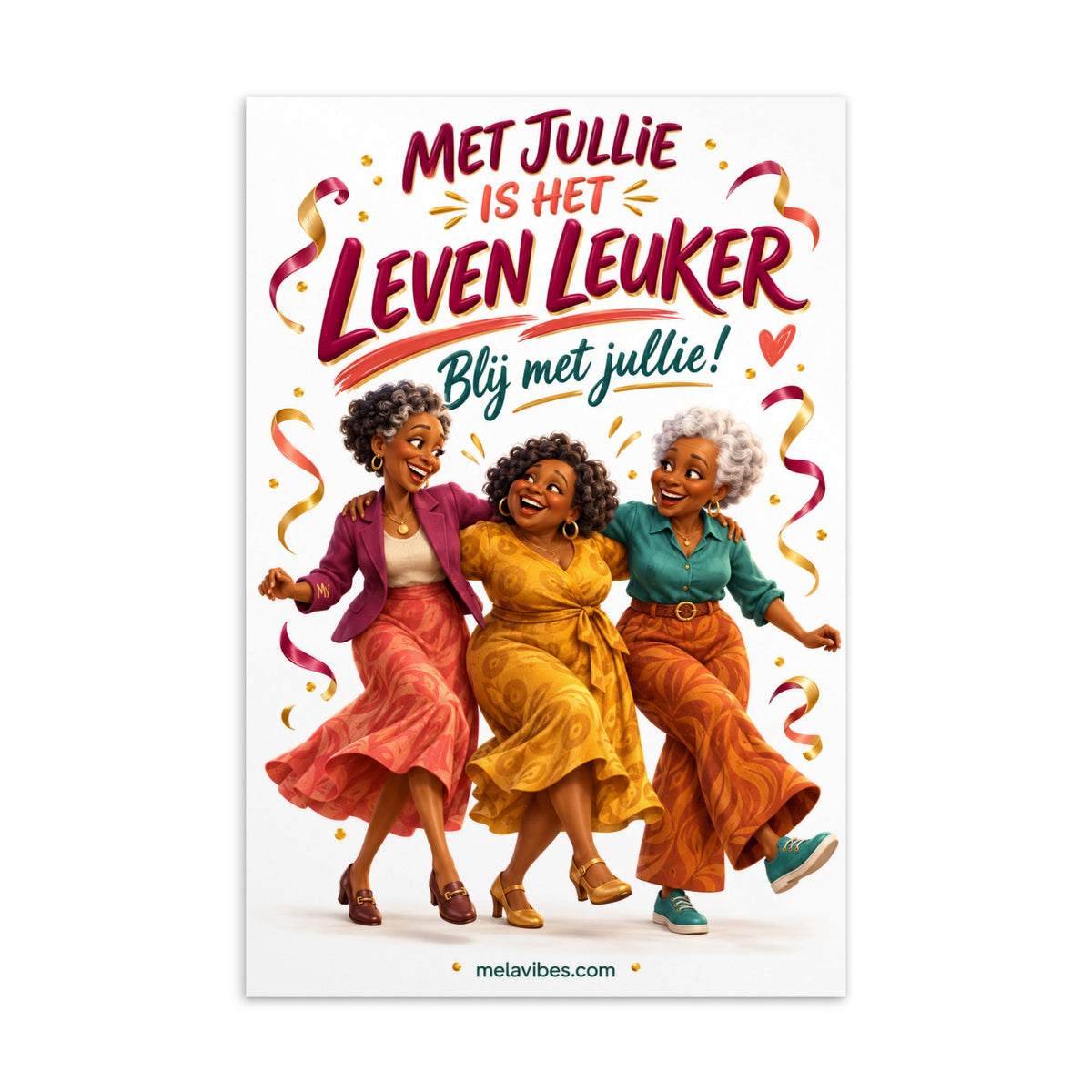 Vriendschapskaart – Met Jullie Is Het Leven Leuker – voorkant