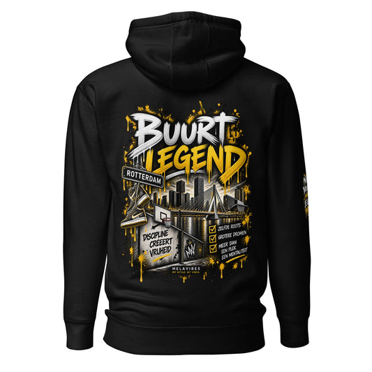 Rotterdam Hoodie Unisex – Buurt Legend Streetwear – achteraanzicht 2