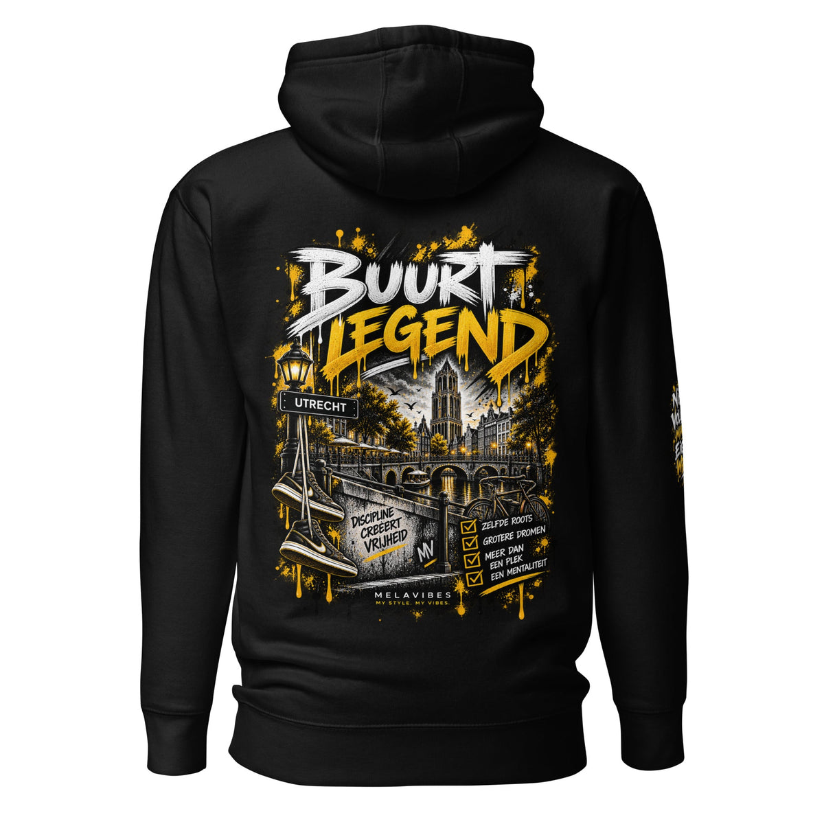Utrecht Hoodie Unisex – Buurt Legend Streetwear – achteraanzicht 2