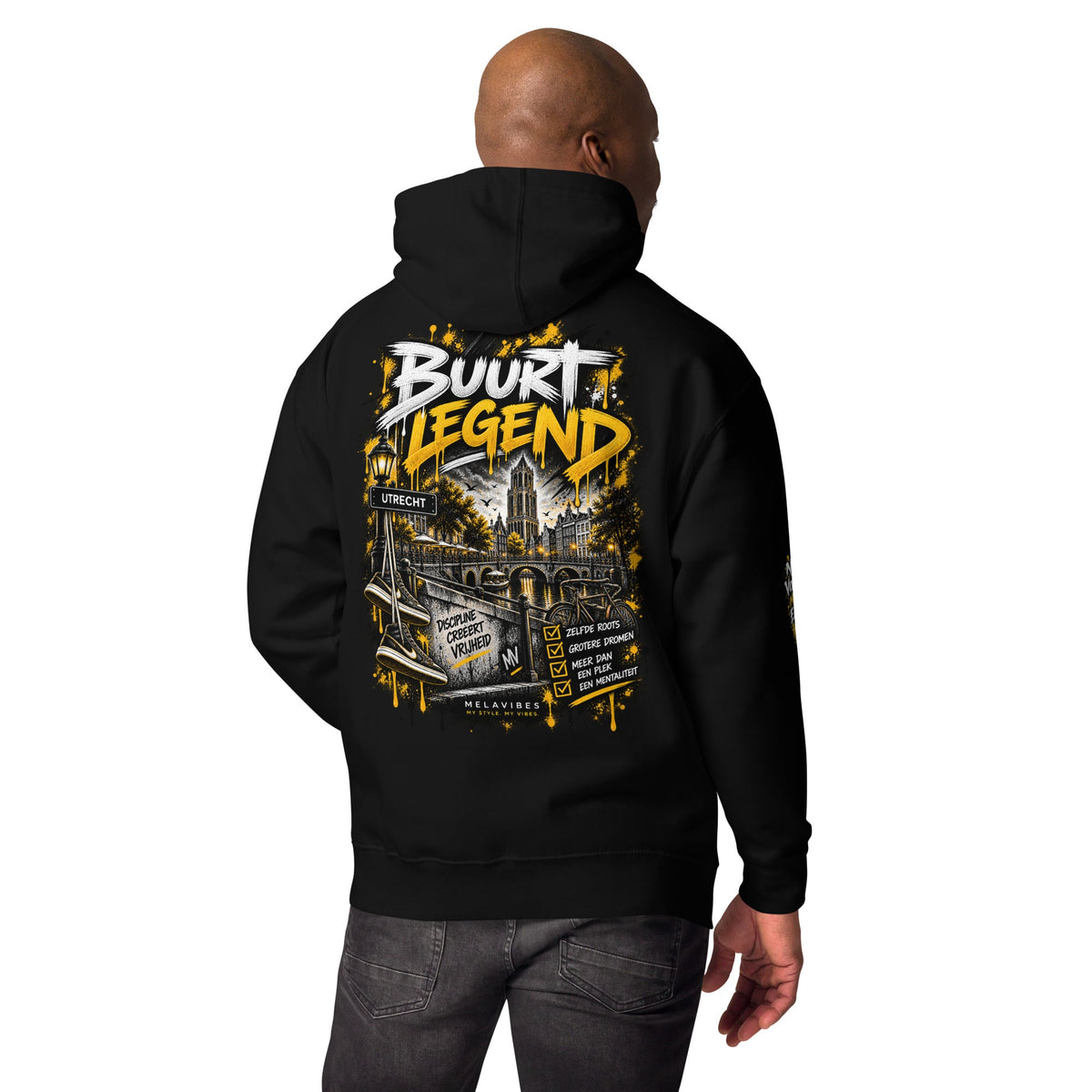 Utrecht Hoodie Unisex – Buurt Legend Streetwear – achteraanzicht 6