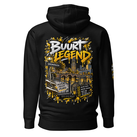 Groningen Hoodie Unisex – Buurt Legend Streetwear – achteraanzicht 2