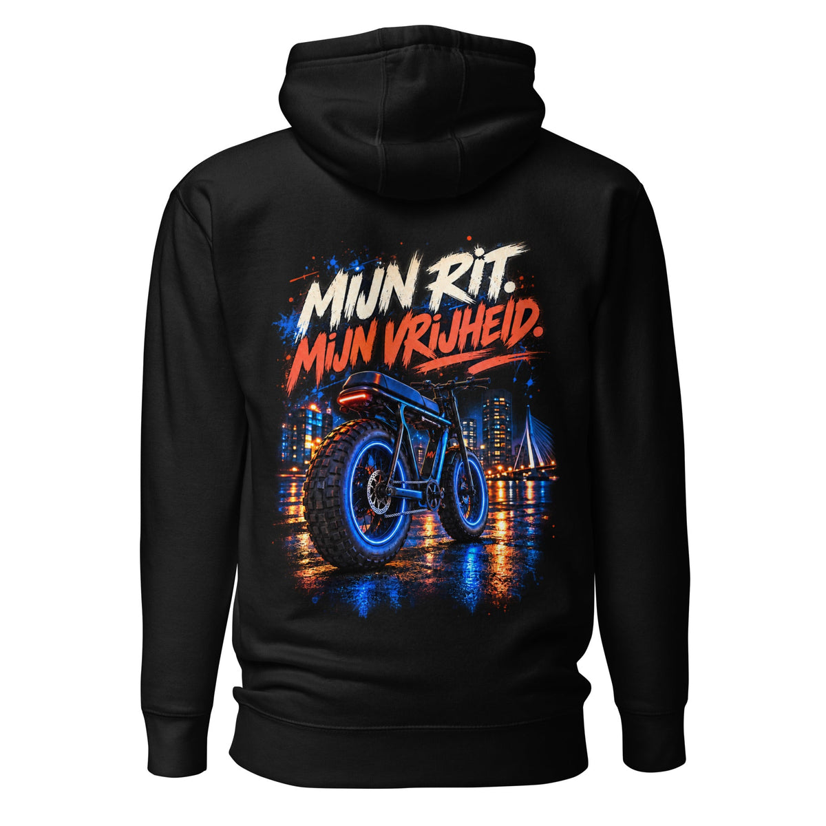 Fatbike Hoodie Unisex – Mijn Rit, Mijn Vrijheid – achteraanzicht 2