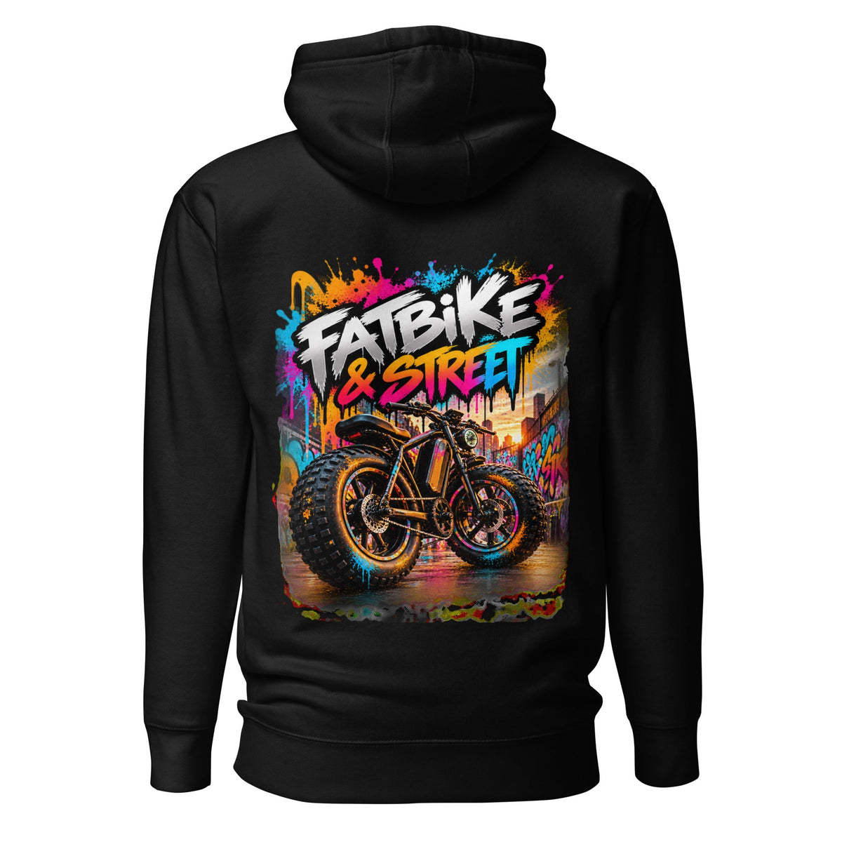 Fatbike Streetwear Hoodie Unisex – Urban Graffiti – productafbeelding 4