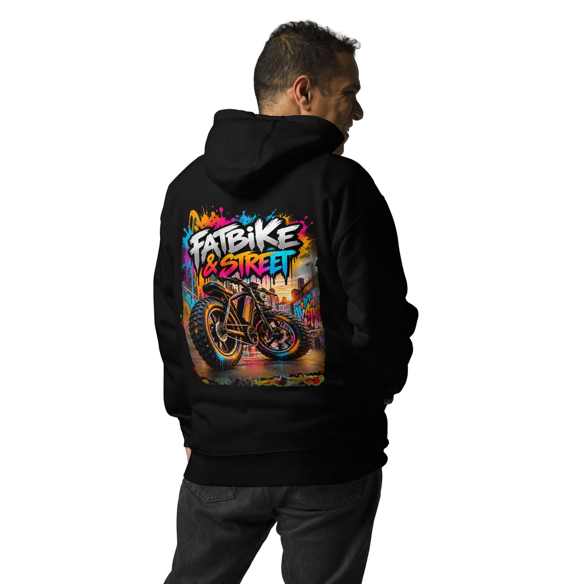 Fatbike Streetwear Hoodie Unisex – Urban Graffiti – productafbeelding 16