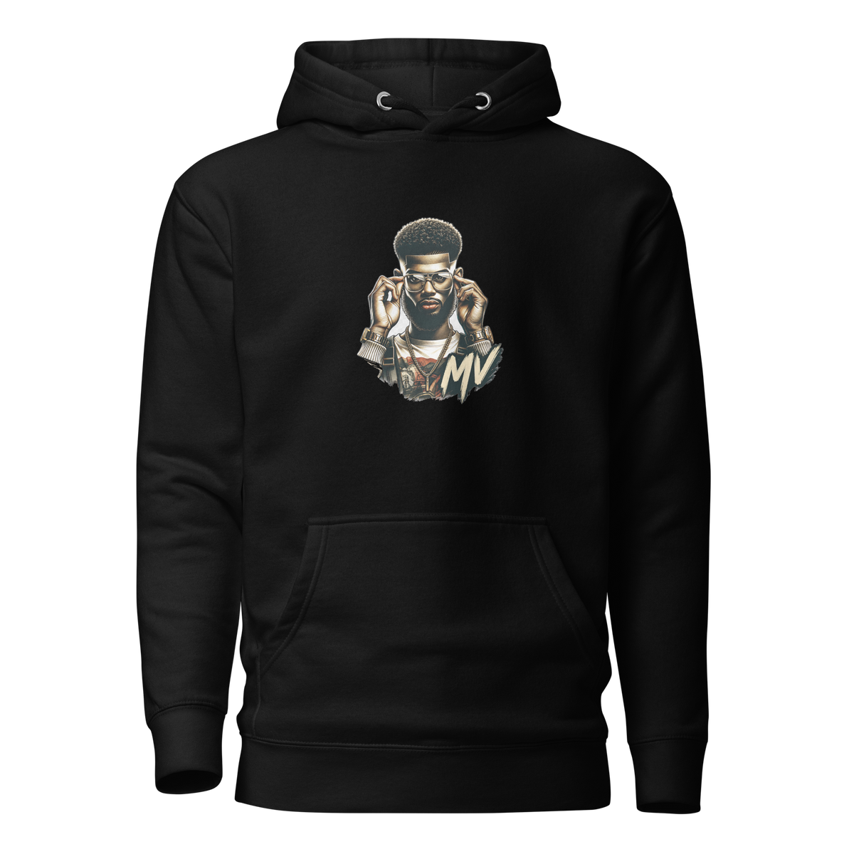 Zwarte Streetwear Hoodie – Blijf Scherp – achterkant