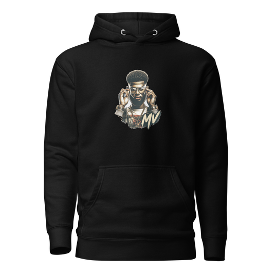 Zwarte Streetwear Hoodie – Blijf Scherp – achterkant