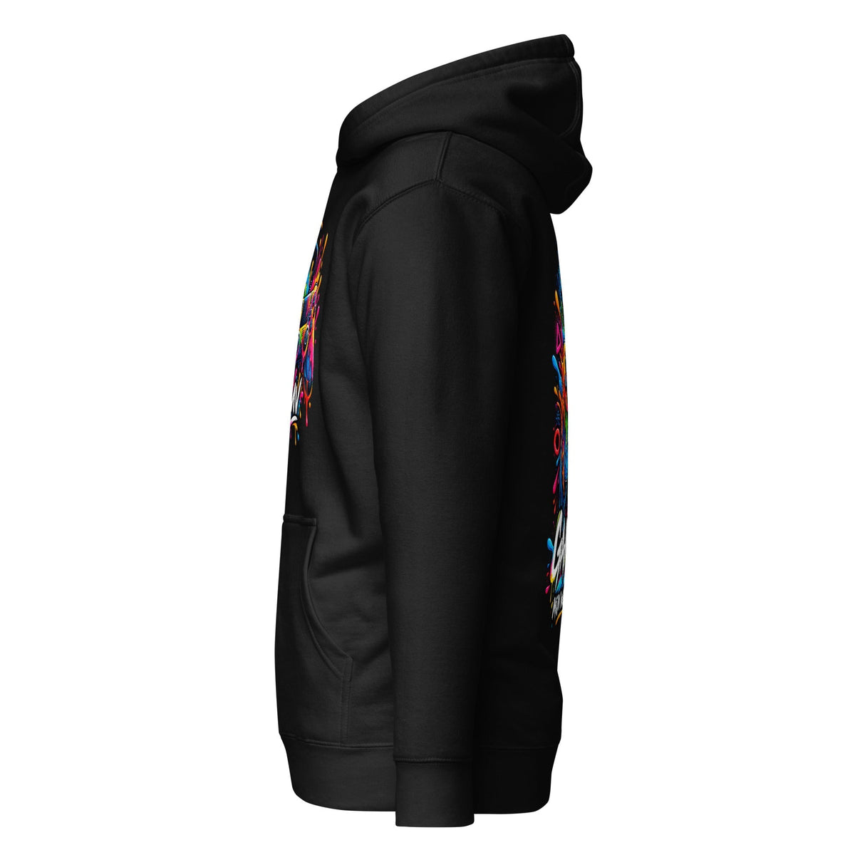 Gaming Hoodie Unisex – Game Aan, Mijn Wereld Mijn Regels – linkerzijaanzicht