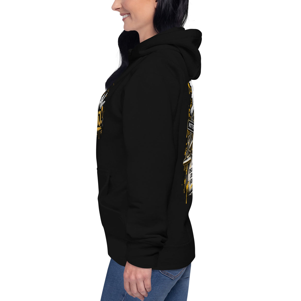Rotterdam Hoodie Unisex – Buurt Legend Streetwear – achteraanzicht 8